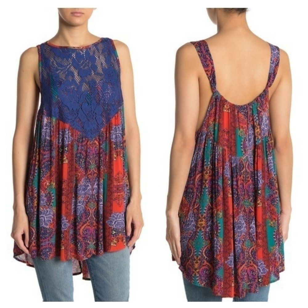 Free People Count Me In Trapeze Mini Dress Size XS